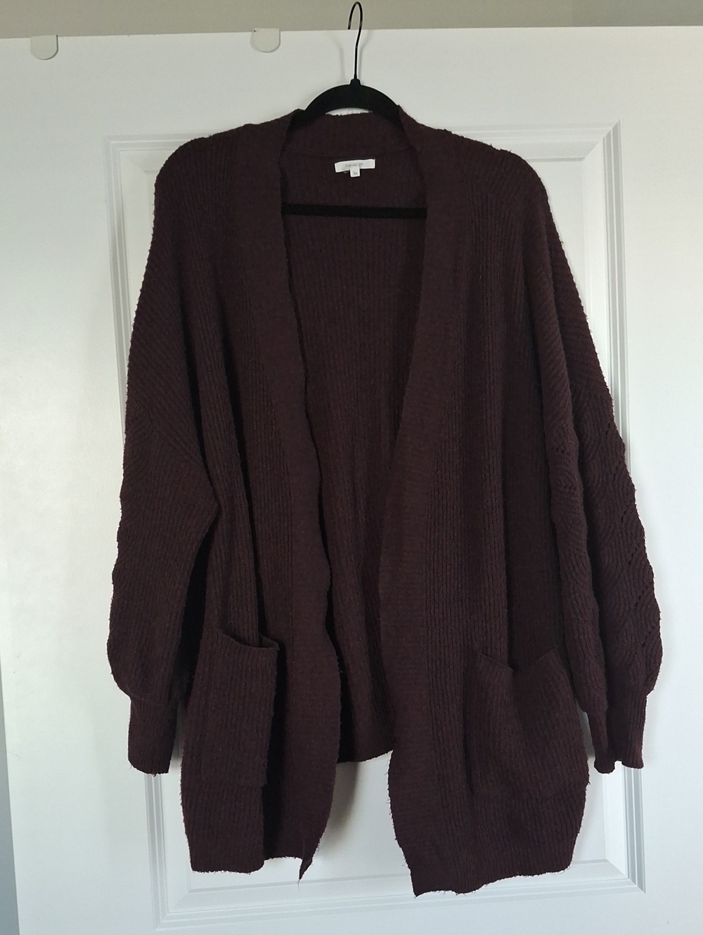 Maurices Open-Front Cardigan Sweater - Maroon